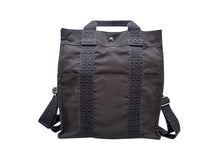 画像をギャラリービューアに読み込む, HERMES エルメス Herline A Dos MM エールライン アドMM ナイロンキャンバス グレー 付属カデナ・鍵なし