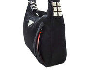 画像をギャラリービューアに読み込む, - PRADA プラダ 1BC087 スタッズ ナイロン ショルダーバッグ