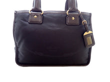画像をギャラリービューアに読み込む, - PRADA プラダ BR4795 ロゴ ナイロンジャガード 2WAY ハンドトートバッグ 黒/濃茶 ナイロン/牛革
