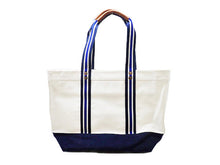 画像をギャラリービューアに読み込む, - ポロ ラルフローレン キャンバス トートバッグ 白/青
