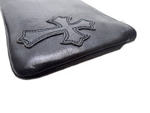 画像をギャラリービューアに読み込む, - CHROME HEARTS クロムハーツ ジッパー チェンジ パース リストレットスモール ブラックヘビーレザーセメタリー クロスパッチ ウォレット 2246-304-0940-0900