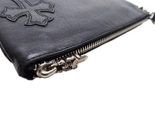 画像をギャラリービューアに読み込む, - CHROME HEARTS クロムハーツ ジッパー チェンジ パース リストレットスモール ブラックヘビーレザーセメタリー クロスパッチ ウォレット 2246-304-0940-0900