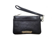 画像をギャラリービューアに読み込む, - CHROME HEARTS クロムハーツ ジッパー チェンジ パース リストレットスモール ブラックヘビーレザーセメタリー クロスパッチ ウォレット 2246-304-0940-0900