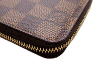 画像をギャラリービューアに読み込む, LOUIS VUITTON ルイヴィトン DAMIER EBENE ダミエ・エベヌ Zippy Wallet ジッピー・ウォレット Rose Ballerine ローズバレリーヌ N60046