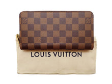 画像をギャラリービューアに読み込む, LOUIS VUITTON ルイヴィトン DAMIER EBENE ダミエ・エベヌ Zippy Wallet ジッピー・ウォレット Rose Ballerine ローズバレリーヌ N60046