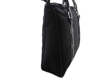 画像をギャラリービューアに読み込む, - BVLGARI ブルガリ ロゴマニア トートバッグ 黒 ナイロンキャンバス/革