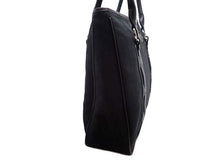 画像をギャラリービューアに読み込む, - BVLGARI ブルガリ ロゴマニア トートバッグ 黒 ナイロンキャンバス/革