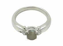 画像をギャラリービューアに読み込む, リング Pt900 キャッツアイ1.48 ダイヤ0.06 #15.5