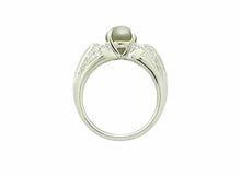 画像をギャラリービューアに読み込む, リング Pt900 キャッツアイ3.06 ダイヤ0.65 #10.5