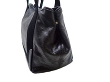 画像をギャラリービューアに読み込む, - BALENCIAGA バレンシアガ ネイビー スモールカバス 542017 黒 革