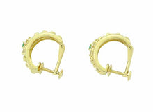 画像をギャラリービューアに読み込む, - 田崎 イヤリング K18YG ダイヤ0.21×2 エメラルド