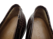 画像をギャラリービューアに読み込む, LOUIS VUITTON ルイヴィトン CROCODILE VAMP クロコダイル ヴァンプ ローファーシューズ クロコダイル 濃茶