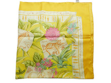 画像をギャラリービューアに読み込む, Salvatore Ferragamo サルヴァトーレ フェラガモ シルク スカーフ アニマル/花/葉