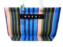 画像をギャラリービューアに読み込む, - MARNI MARKET マルニ マーケット ストライプ バッグ トート マルチカラーブルー SHMHR08A01 TN296STB42