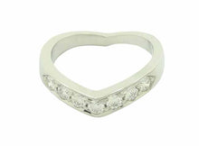 画像をギャラリービューアに読み込む, ティファニー Vバンドリング Pt950 ダイヤ #7.5