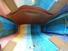 画像をギャラリービューアに読み込む, - Paul Smith ポールスミス アーティスト ストライプ キャンバス 2WAY ミニトートバッグ APW-520 キャラメル/マルチカラー