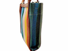 画像をギャラリービューアに読み込む, - Paul Smith ポールスミス アーティスト ストライプ キャンバス 2WAY ミニトートバッグ APW-520 キャラメル/マルチカラー