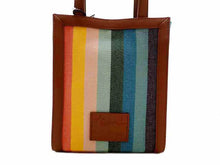 画像をギャラリービューアに読み込む, - Paul Smith ポールスミス アーティスト ストライプ キャンバス 2WAY ミニトートバッグ APW-520 キャラメル/マルチカラー