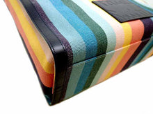 画像をギャラリービューアに読み込む, Paul Smith ポールスミス アーティスト ストライプ キャンバス トートバッグ APW-521 ネイビー/マルチカラー