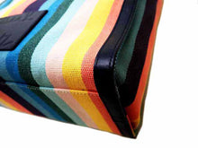 画像をギャラリービューアに読み込む, Paul Smith ポールスミス アーティスト ストライプ キャンバス トートバッグ APW-521 ネイビー/マルチカラー