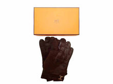 画像をギャラリービューアに読み込む, HERMES エルメス H金具 レザー カシミア グローブ 手袋 #8