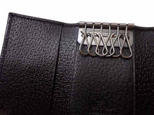 画像をギャラリービューアに読み込む, GUCCI グッチ ロゴプレート レザー 6連 キーケース 033 1840 0851