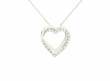画像をギャラリービューアに読み込む, - ヴァンドーム青山 ネックレス ハートデザイン K18WG ダイヤ0.15