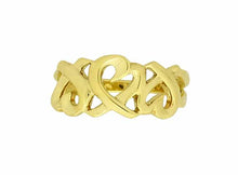 画像をギャラリービューアに読み込む, - ティファニー トリプルラビング ハートリング K18YG #13