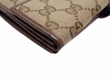 画像をギャラリービューアに読み込む, GUCCI グッチ GG Canvas GGキャンバス Wホック 長財布 231841 茶 キャンバス/革 アウトレット