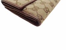 画像をギャラリービューアに読み込む, GUCCI グッチ GG Canvas GGキャンバス Wホック 長財布 231841 茶 キャンバス/革 アウトレット