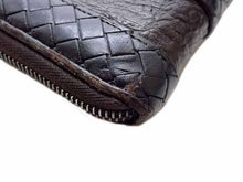 画像をギャラリービューアに読み込む, BOTTEGA VENETA ボッテガ・ヴェネタ Intrecciato/Ostrich イントレチャート/オーストリッチ Round zipper ラウンドファスナー 長財布