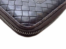 画像をギャラリービューアに読み込む, BOTTEGA VENETA ボッテガ・ヴェネタ Intrecciato/Ostrich イントレチャート/オーストリッチ Round zipper ラウンドファスナー 長財布