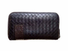 画像をギャラリービューアに読み込む, BOTTEGA VENETA ボッテガ・ヴェネタ Intrecciato/Ostrich イントレチャート/オーストリッチ Round zipper ラウンドファスナー 長財布