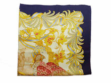 画像をギャラリービューアに読み込む, - Salvatore Ferragamo サルヴァトーレ フェラガモ シルク スカーフ 鷹/花柄