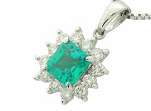 画像をギャラリービューアに読み込む, - ネックレス Pt850 エメラルド 0.65 ダイヤ 0.32
