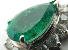 画像をギャラリービューアに読み込む, - ネックレス K14WG/Pt900 エメラルド 1.03 ダイヤ 0.42