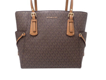 画像をギャラリービューアに読み込む, - MICHAEL KORS マイケルコース VOYAGER PVC EW SIG ボイジャー MKシグネチャー Tote Bag PCポケット付 トートバッグ 30T8GV6T4B