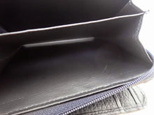 画像をギャラリービューアに読み込む, - ハンティングワールド ハビネイチャー モノグラム 二つ折り ラウンドファスナー財布 ブルーブルー キャンバス/牛革/ジャガード