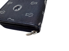 画像をギャラリービューアに読み込む, - ハンティングワールド ハビネイチャー モノグラム 二つ折り ラウンドファスナー財布 ブルーブルー キャンバス/牛革/ジャガード