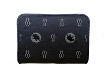 画像をギャラリービューアに読み込む, - ハンティングワールド ハビネイチャー モノグラム 二つ折り ラウンドファスナー財布 ブルーブルー キャンバス/牛革/ジャガード