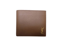 画像をギャラリービューアに読み込む, - YSL SAINT LAURENT サンローラン タイニーカサンドラ イースト/ウエストウォレット(グレインレザー/コインパース付) 二つ折り財布 610193DTI0W2126