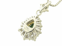 画像をギャラリービューアに読み込む, - ネックレス Pt850/Pt900/K18YG グリーングロッシュラーガーネット0.45 ダイヤ0.63