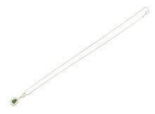 画像をギャラリービューアに読み込む, - ネックレス Pt850/Pt900/K18YG グリーングロッシュラーガーネット0.45 ダイヤ0.63