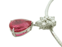 画像をギャラリービューアに読み込む, - 田崎 ネックレス Pt900/K18WG ルべライト8.39 ダイヤ0.88