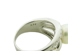 画像をギャラリービューアに読み込む, 田崎 リング パール9mm Pt900 ダイヤ0.19 #16