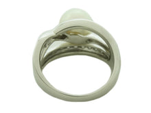 画像をギャラリービューアに読み込む, 田崎 リング パール9mm Pt900 ダイヤ0.19 #16