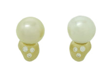 画像をギャラリービューアに読み込む, - 田崎 イヤリング パール12mm K18YG ダイヤ0.14×2