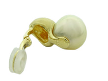 画像をギャラリービューアに読み込む, - 田崎 イヤリング パール12mm K18YG ダイヤ0.14×2