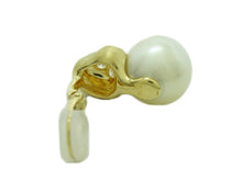 画像をギャラリービューアに読み込む, - 田崎 イヤリング パール12mm K18YG ダイヤ0.14×2