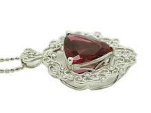 画像をギャラリービューアに読み込む, - ネックレス K18WG ルべライト6.369 ダイヤ0.26